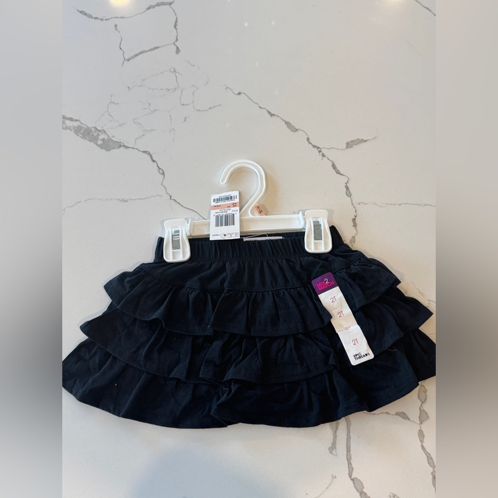 Black Ruffled Skirt for Toddlers